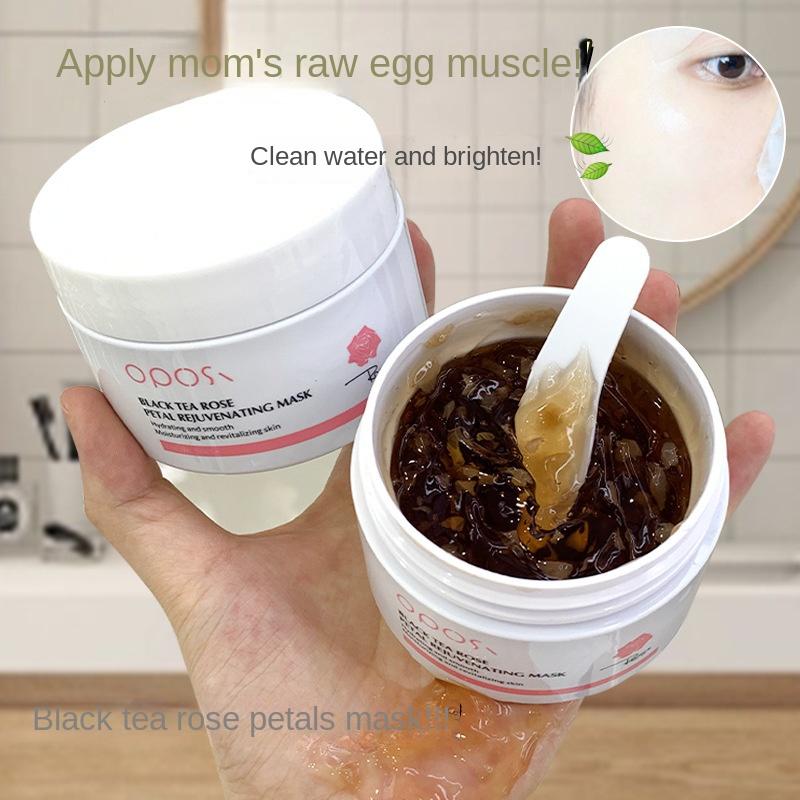 Черная чайная роза маска для сна увлажняющая увлажняющая увлажняющая осветляющая кожа сужает поры успокаивающая не спать допоздна осветляющая цвет кожи замороженная маска