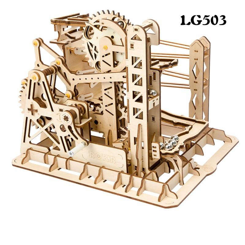 4 Kinds DIY Waterwheel Wooden Model Building Kits Assembly Toy Gift for Children Adult