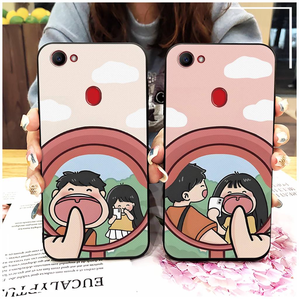 Силиконовый милый чехол для телефона для OPPO F7 Водонепроницаемый Модный дизайн Полная защита Защитный Парный Грязеотталкивающий Пыленепроницаемый ТПУ