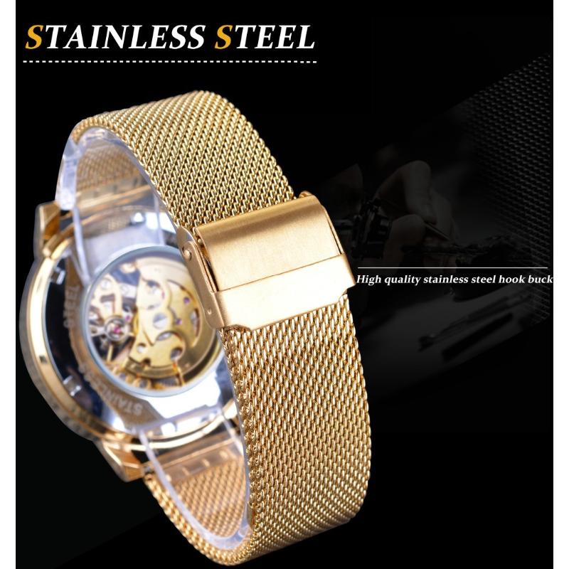 Победитель для мужчин, мода и отдых, автоматические механические часы с полым механическим механизмом