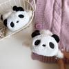 Doll Plush Panda Hair Claw Acrylic Korean Style Animal Shark Clip Ponytail Holder Geometric Winter Cross Hair Clip