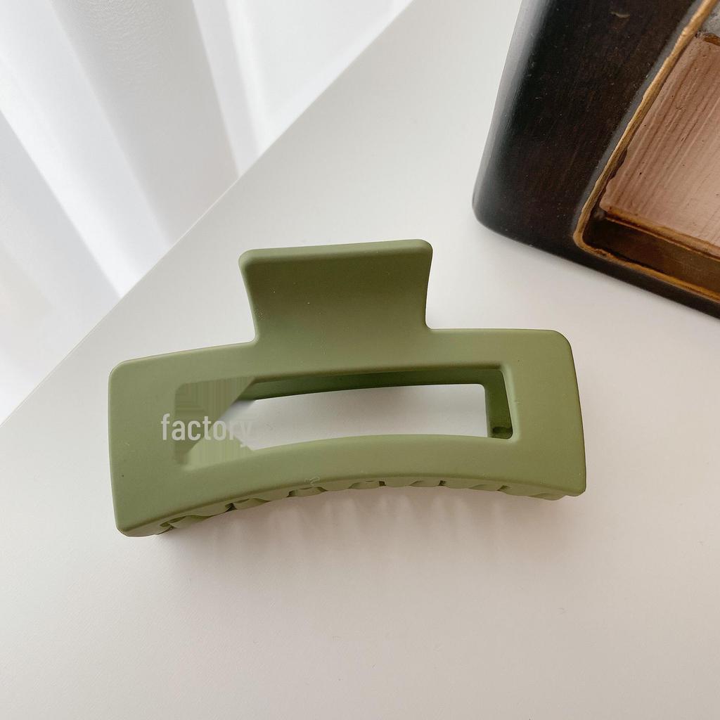 Кремовые матовые корейские заколки для волос: Большой зажим для акул для женщин - Аксессуары для ванны и затылка