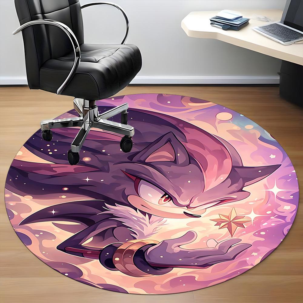 1pc Sonic The Hedgehog Office Round Area Rug, Under Office Chairs Bedroom Living Room Home Decor a1022296