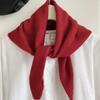 1 Korean Style Wool Knitted Triangular Scarf for Women's Headscarf. Knitted Scarf with Multiple Functions for Warmth, Fashion
