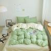Simple Fashion Bed Sheet Set Bed Linens Bedding Set for Boys Girls Bedroom Washed Cotton Duvet Cover Pillowcase Bedspread