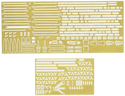 AOSHIMA Waterline Series Detail Up Parts US Navy Aircraft Carrier WASP Dedicated Etched Parts Set Plastic Model Parts 1/700