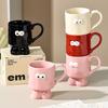 Креативная кружка Чашка с большими глазами Женская интернет-знаменитость Высокая ценность Чашка для чистки зубов и полоскания рта Керамическая для пары
