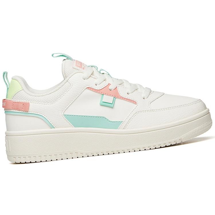 Anta Life Collection Low top Skateboard Shoes Women's White Green Pink 922018061-25