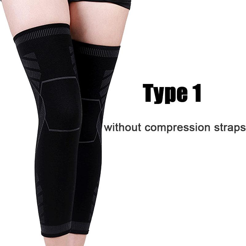 1 шт., компрессионные нарукавники для ног с эластичными ремнями для мужчин и женщин, удлиненные подтяжки для ног, рукав для колена, боль в колене, боль в суставах, ACL