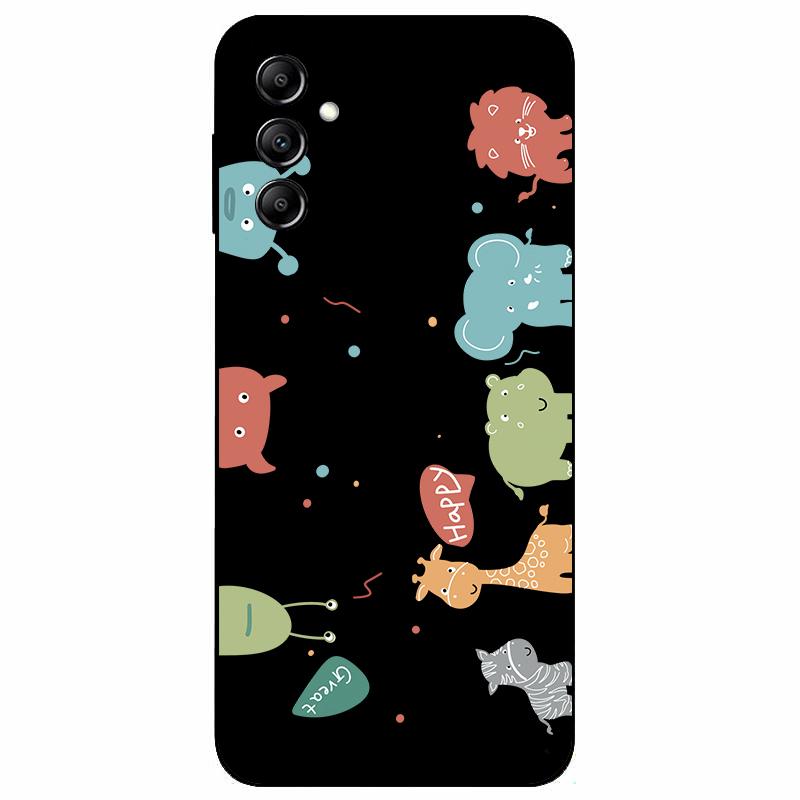Для Samsung A14 4G A 14 M14 5G Чехол Расписной ТПУ Мягкий Силикон Черный Funda для Samsung Galaxy A14 A145F Бампер GalaxyA14 M 14 Сумка