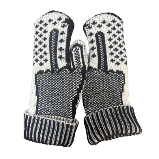 Забавные варежки со средним пальцем, уютные вязаные перчатки со скрытым отношением, дерзкие вязаные перчатки с жестом «фак»