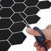 Hexagonal Tile 10 pcs Black 30 x 30 cm