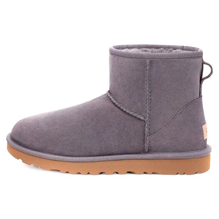 UGG Classic Mini Ii Warm Durable Comfortable Short Snow Boots Women Boots Purple Gray 1016222-SHA