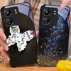 Градиентная бабочка для Xiaomi Redmi 13C Note13 12 Pro Plus 5G Note 9 13T Pro POCO X6 F5 F6 Черный Чехол для телефона из закаленного стекла