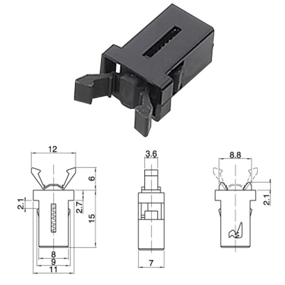 10x Replacement Car Sunglasses Holder Overhead Console Latch Fit For Most Trash
