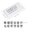 ZK20 12Pcs Stamping Punch Tool Tang Dynasty Flower Design DIY Vegetable Leather Stamper 1Pc Handle