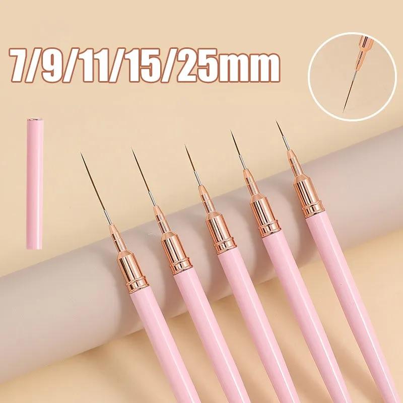 7/9/11/15/25MM Nail Liner Brush Set Handle Nail Art Pen Brush Drawing Lines Stripe Painting Flower Pen Nail Art Manicure Tools