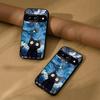 Чехол для Google Pixel 7 Аниме Черный Кот Звездное Облако Печать Чехол для Телефона Акриловая Жесткая Задняя Панель С Гибким TPU Краем