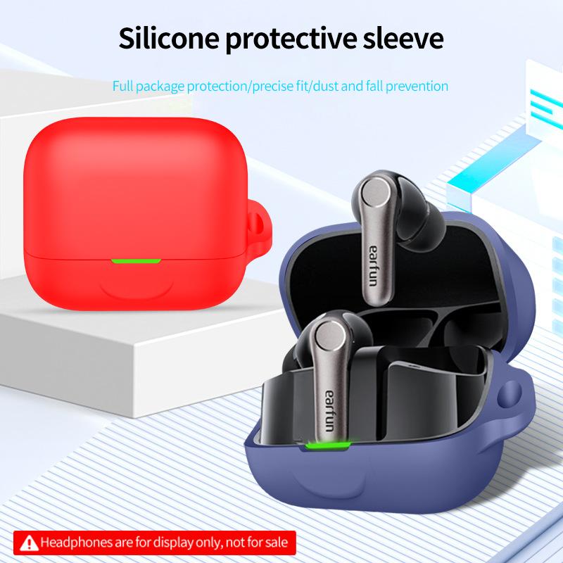 Высококачественный силиконовый противоударный чехол для Bluetooth-наушников EarFun Air Pro 4+ Защитный чехол