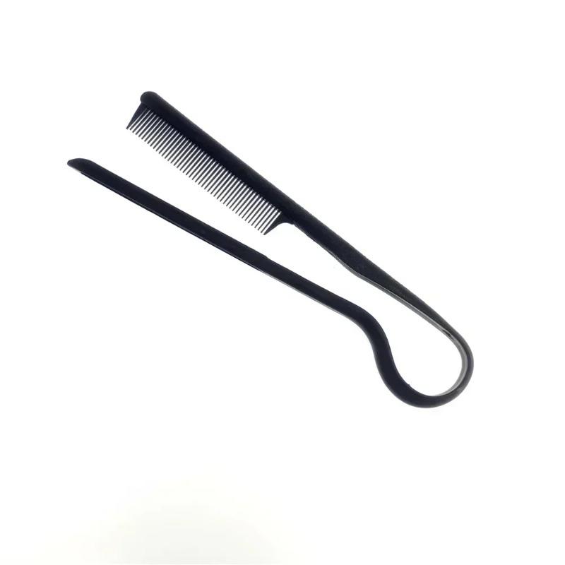 Парикмахерская V-образная расческа для сортировки волос, прямая расческа-зажим для укладки, расческа для выпрямления волос, парикмахерские инструменты, домашняя расческа для распределения