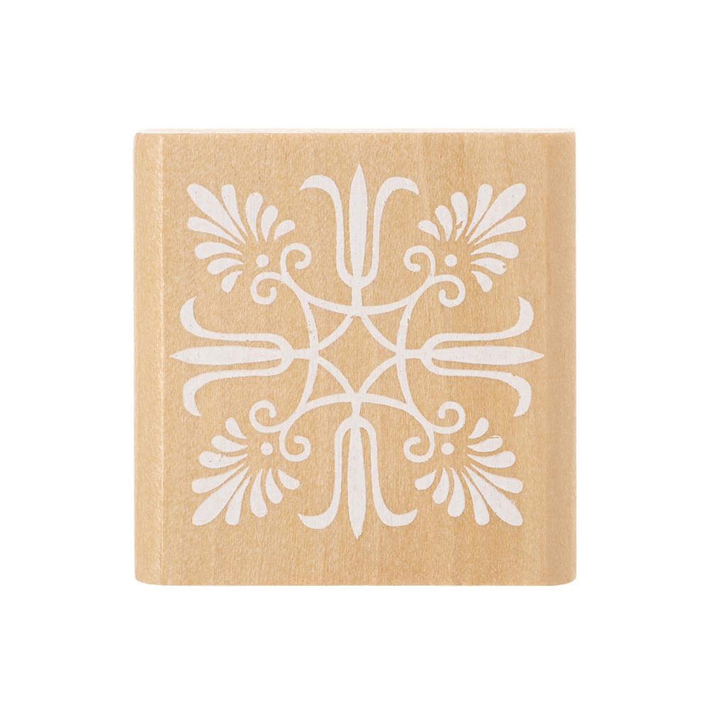 Декоративные винтажные DIY крафт квадратные цветочные штампы деревянные резиновые для скрапбукинга