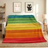 Rainbow Stripes Flannel Blanket Throw Blanket Soft Warm Sofa Bed Camping Car home Decor Unique Christmas Gift C930751