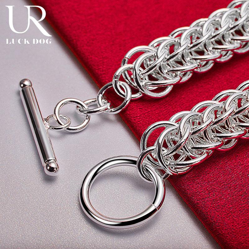 Браслет-цепочка из стерлингового серебра 925 пробы с несколькими кругами, модные свадебные украшения