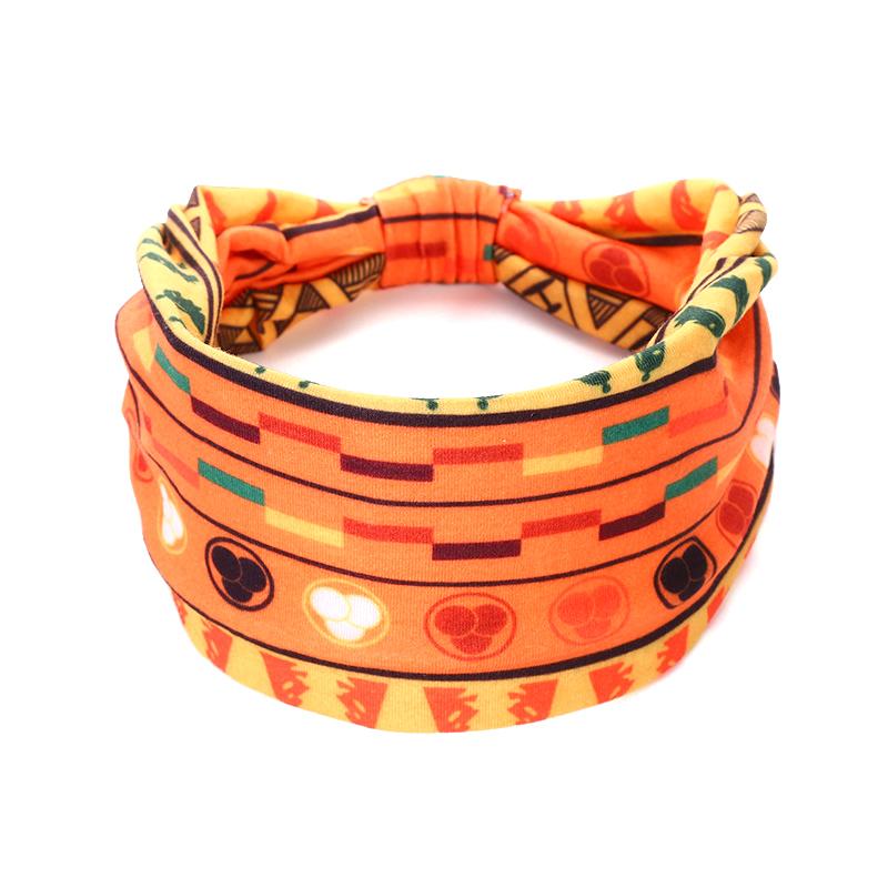 Модная хлопковая эластичная повязка на голову с африканским узором и принтом в виде крученой резинки для волос, широкие повязки для волос, бандана, тюрбан, повязка на голову