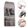 1 комплект Профессиональный набор для ухода за ногтями 16 в 1 Набор кусачек для ногтей из нержавеющей стали с чехлом из искусственной кожи Инструмент для ухода за ногтями для домашнего маникюра