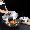 Универсальная крышка для сковороды Wok из нержавеющей стали, крышка для сковороды Big Pot, кухонные принадлежности