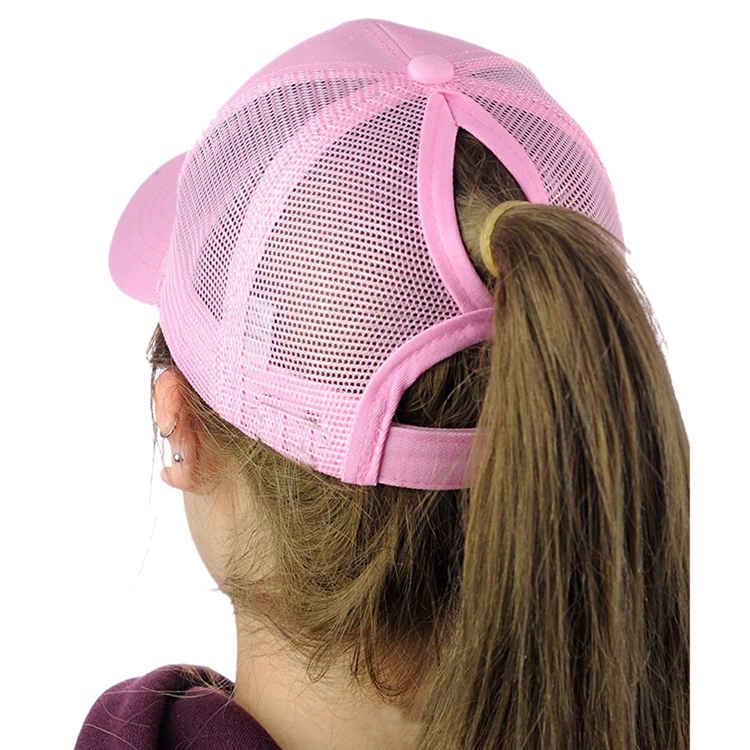 Модная женская бейсболка с хвостиком Snapback Hat Messy Bun Mesh Hat Спортивная шляпа от солнца