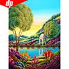 5D DIY Diamond Painting Tree And Lake Full Round Diamond Embroidery Mosaic Cross Stitch