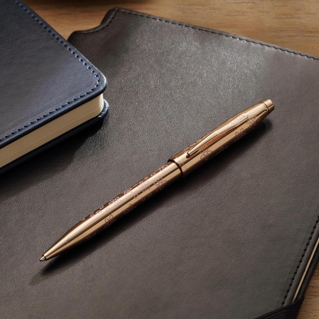 Cross Century II Rose Gold Premium Gift Boxed Premium Ballpoint Medium Perfect Gift for Day or Promotion Oil-Based Pen, Nib, Father's