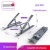 Aluminum Alloy Laptop Stand: Portable Folding Riser with Heat Dissipation and Adjustable Height.