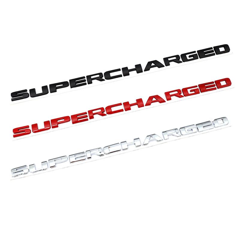 3D Metal Supercharged Car Sticker Emblem Auto Badge Decal for VW A3 A4 A5 A6 Q3 Q5