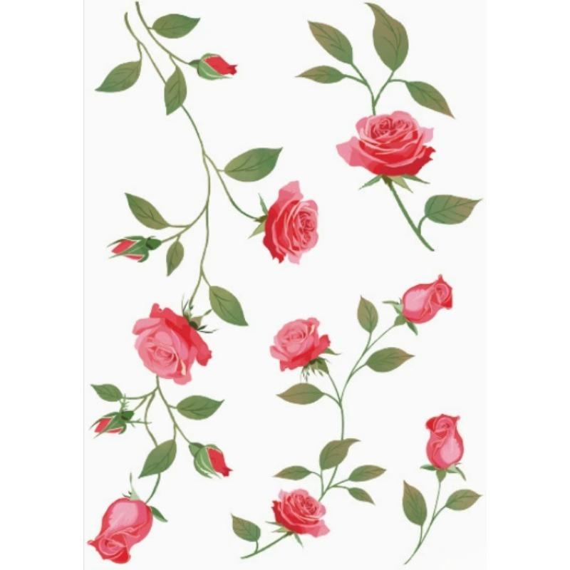 Spring Summer Flowers Temporary Tattoo Sticker Waterproof Cherry Blossoms Roses Tattoo Sticker For Women Fake Tattoo Sticker