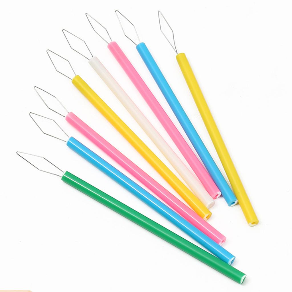 Sewing Threader ABS Cylindrical Colorful Needle Threader Easy To Inser for Knitting Crafting Sewing Accessories