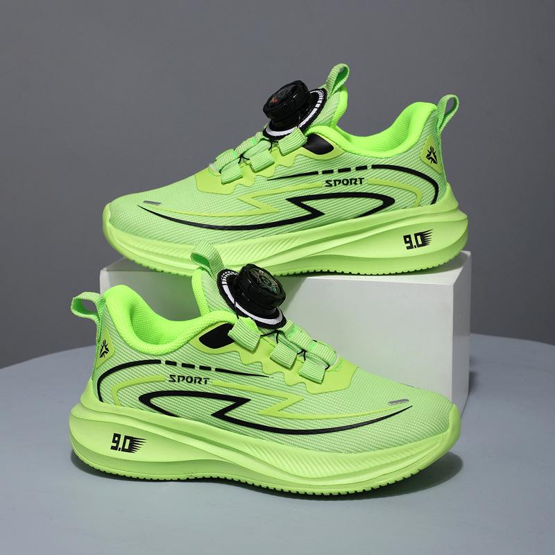 Children2026New summer breathable mesh running shoes, featuring a rotating buckle design, suitable for middle and older children, and offering a