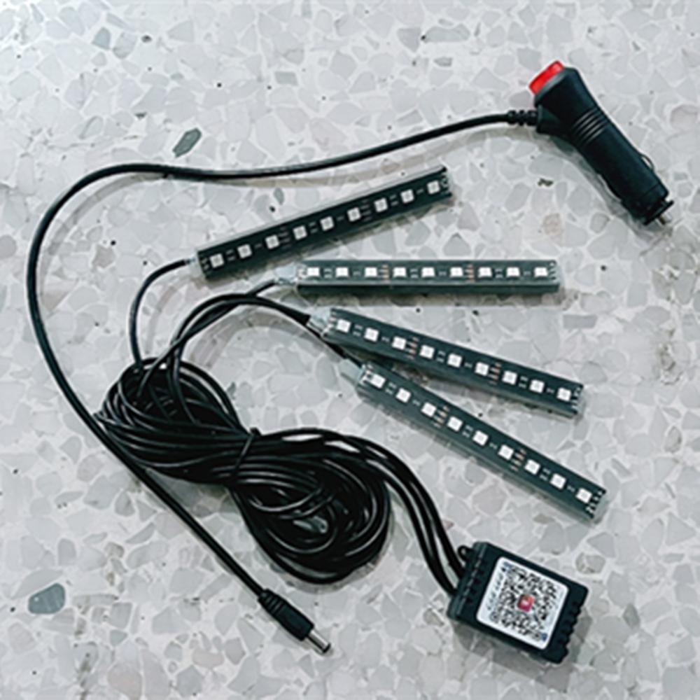 Car Interior Decor RGB LED Light Bar Atmosphere Strip Lamp Mobile APP Control