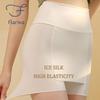 Flarixa Трусики с высокой талией, шорты-комбинации из ледяного шелка, непрозрачные боксеры, женское нижнее белье, двухслойные трусы, нижнее белье