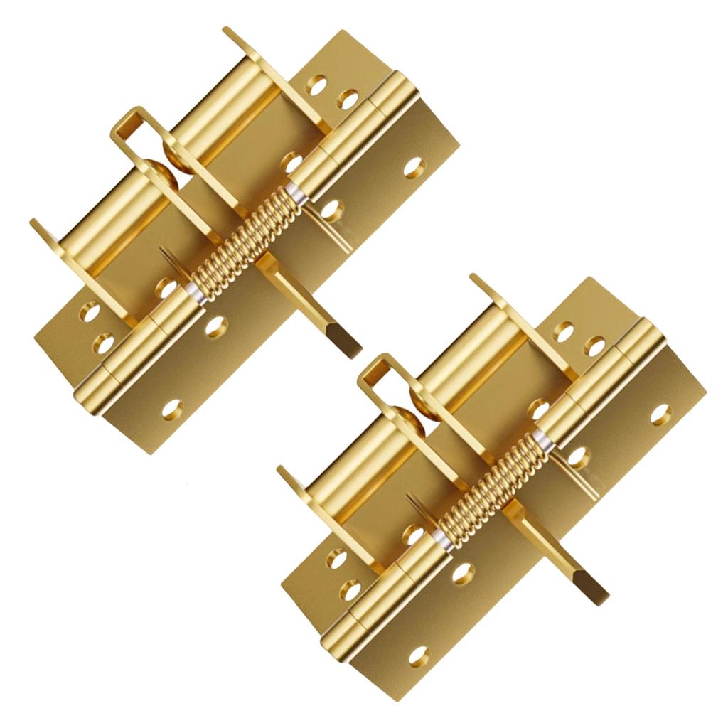2Pcs Automatic Door Hinge Automatic Closing Hinge Wood Door Closers 90 Degree Positioning Hinge Buffer Rebound Device