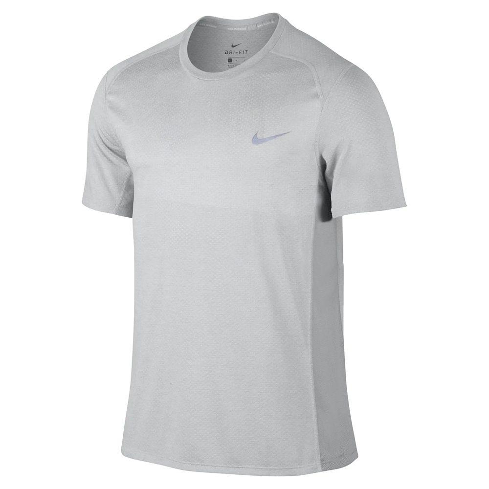 Nike Футболки Мужские Белый Серый Круглый Вырез Умеренный Прямой Крой 834241-100