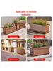Outdoor Rectangular Wooden Flower Box and Vegetable Planter