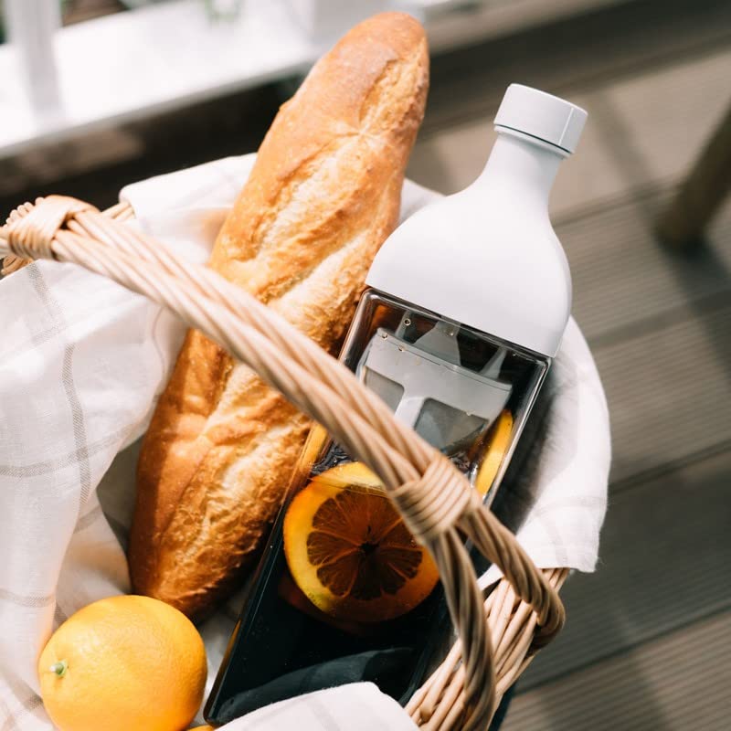 HARIO Kirk Coffee Bottle, 1000ml Capacity, Pale Gray, Made in Japan, KAC-110-PGR