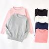 Children's Clothing Round Neck Medium and Large Children's Sweater Pullover Pure Cotton Sweater Boys and Girls Bottoming Sweater