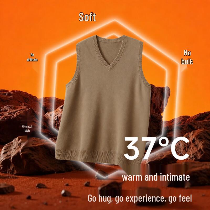 Мужской жилет с V-образным вырезом из чистого детского кашемира Hengyuanxiang