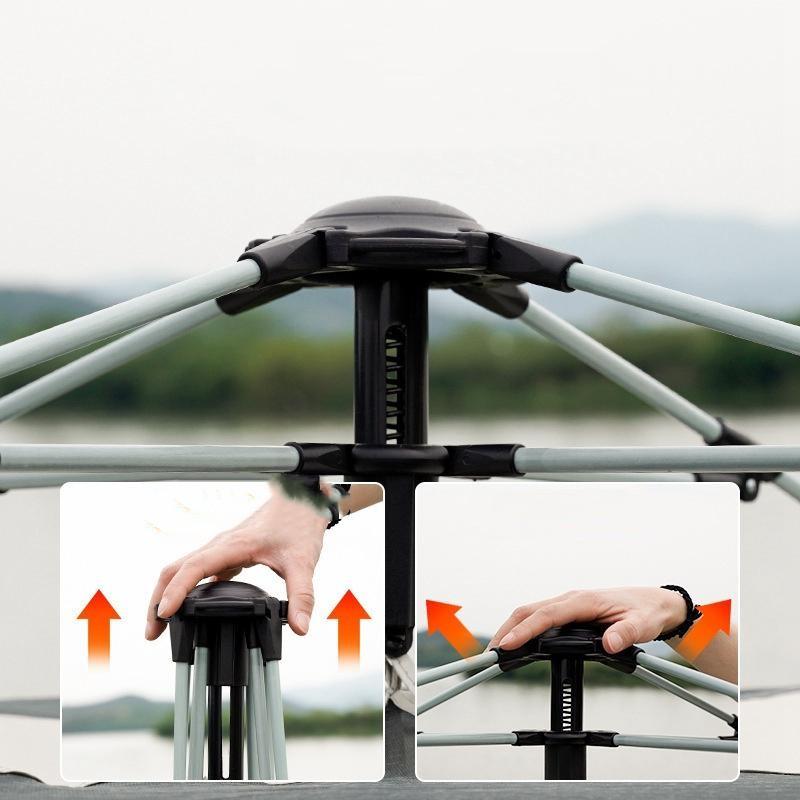 Палатка для открытого парка, 3-6 человек, переносная, кемпинговая, встроенная, полностью автоматическая, кемпинговая палатка