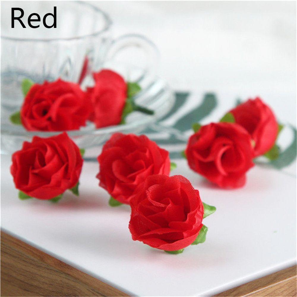20/50pcs DIY Craft Beautiful Floral Wedding Decoration Artificial Rose Flower Heads Fake Bouquet