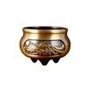 Mini Brass Incense Holder for Stick and Sandalwood, Ideal for Home and Indoor Use, Buddha-Inspired Design, Compact Tray