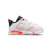 Детские кроссовки Air Jordan 6 Retro Low TD Atmosphere White Infrared-23 Black DV3529-102